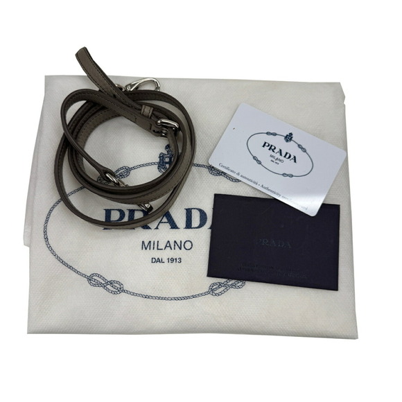 PRADA Gray Leather Shoulder Bag - Picture 12 of 12